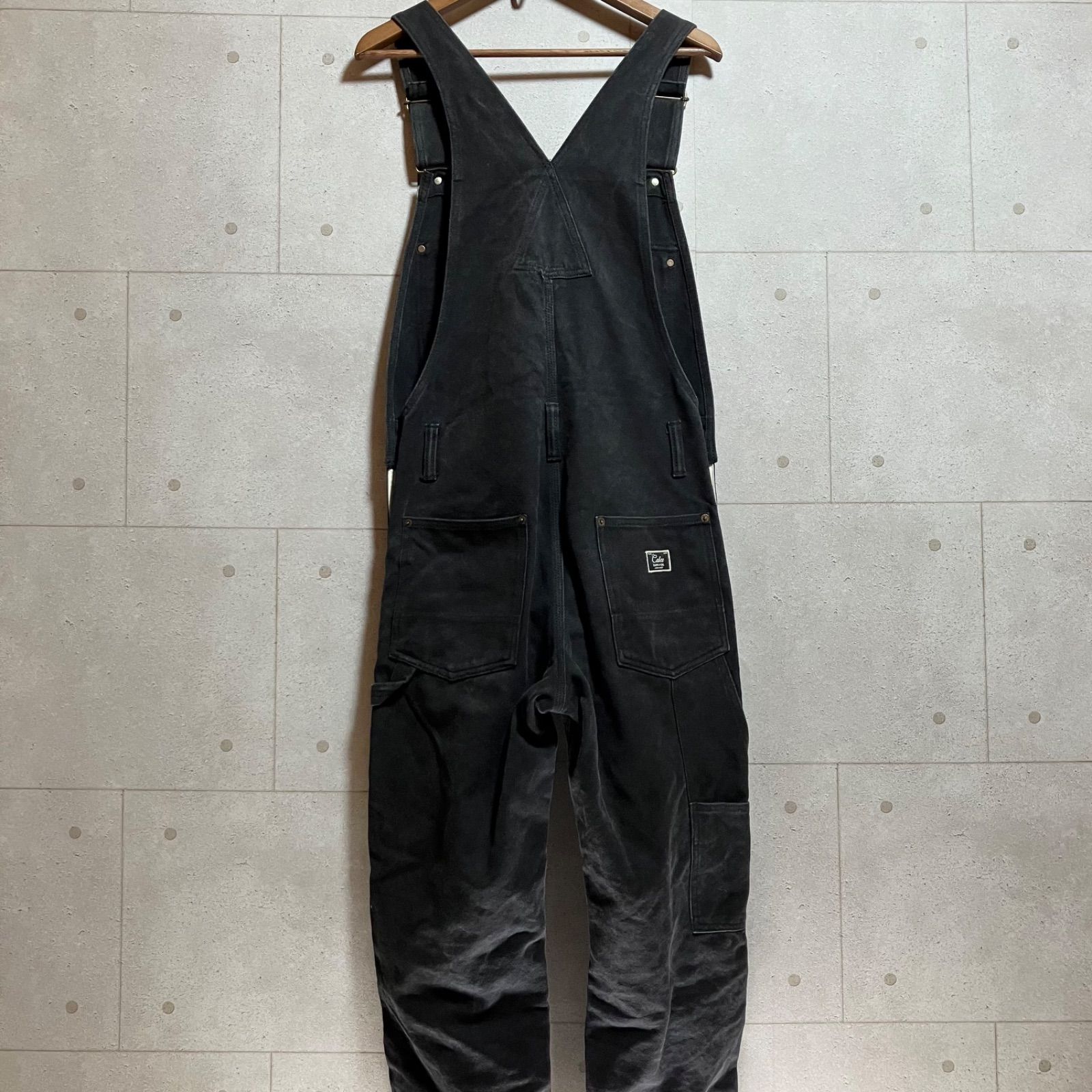 CALEE　キャリー　オーバーオール　L　ブラック CALEE キャリー CANVAS OVERALL キャンバス オーバーオール