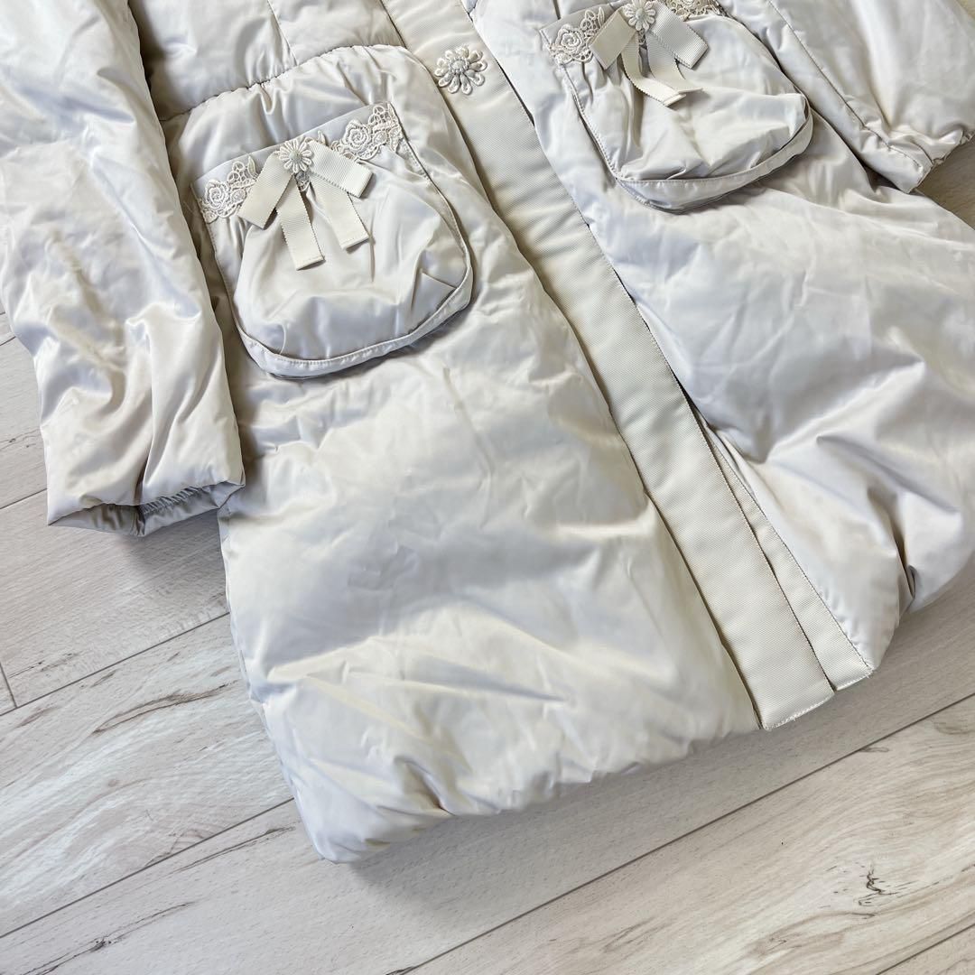 美品】近年タグ スーパービューティー ダウンコート 花リボン