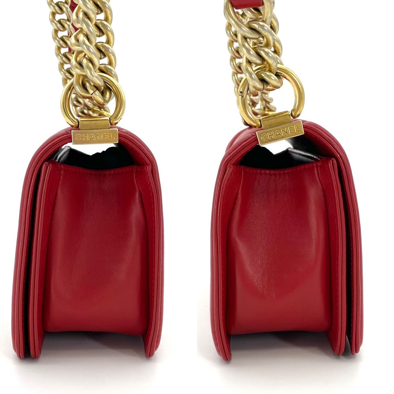 シャネル CHANEL ボーイシャネル スモール ラムスキン レッド 楽天市場】CHANEL シャネル ボーイシャネル チェーンショルダー
