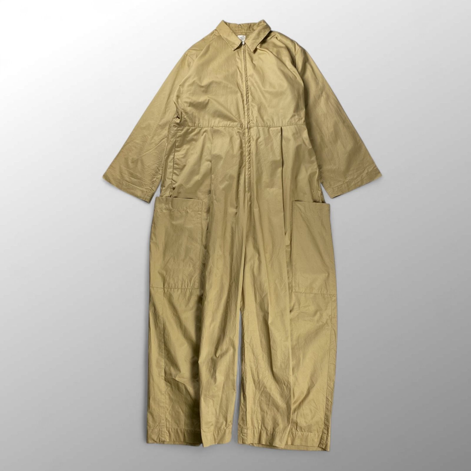 oll × FRAMeWORK オール フレームワーク | JUMPSUIT ジャンプスーツ ベージュ 参考定価 22 000 tax SIZE 02