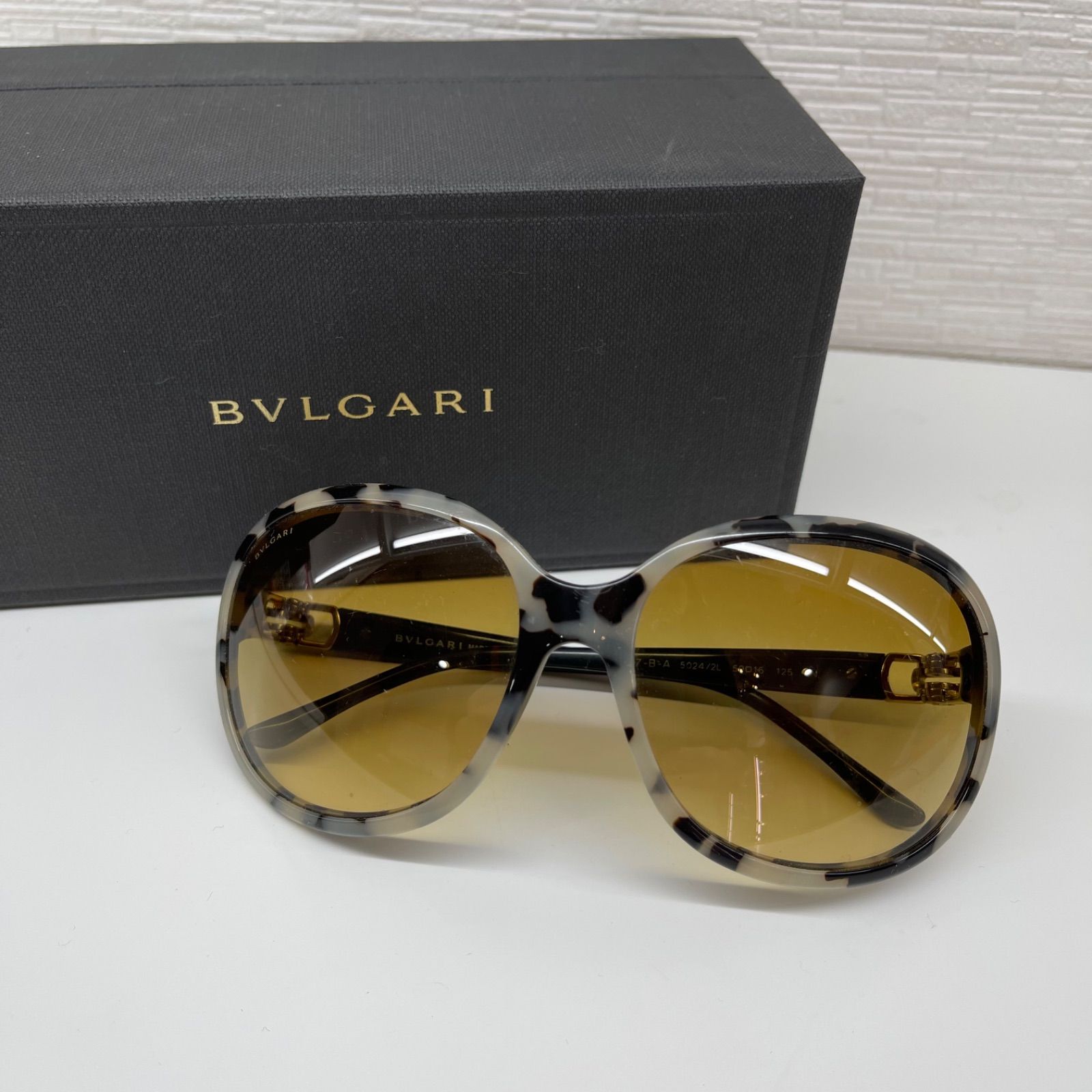 【希少】BVLGARI　ブルガリ　サングラス　バタフライ　ラインストーン　グラデーションレンズ　バイカラー　付属品付き　8070-B-A 5143/13 BVLGARI サングラス ディーヴァ ラインストーン 美品 BVLGARI ブルガリ