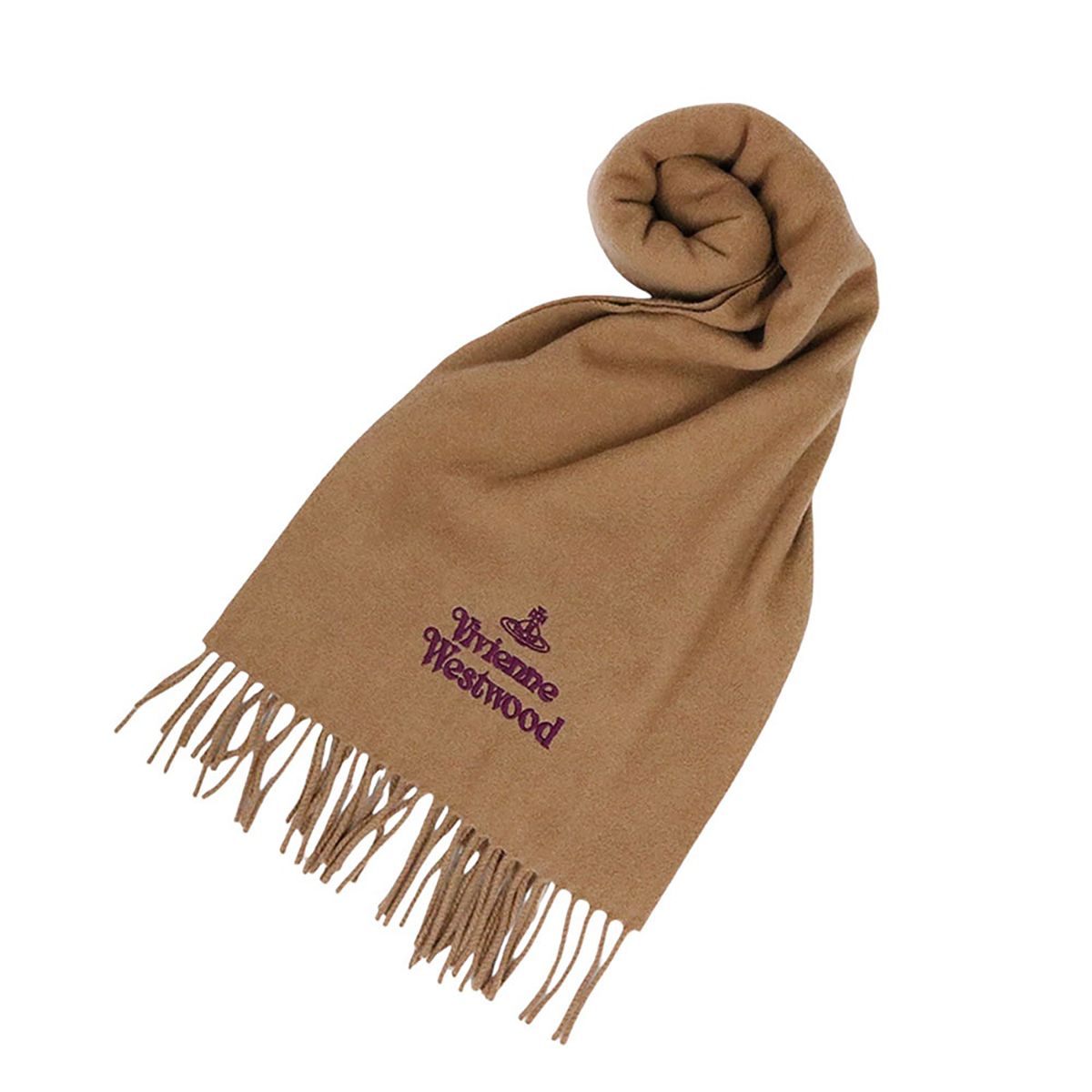ヴィヴィアンウエストウッド VIVIENNE WESTWOOD マフラー ストール 24-W00Q7-C407 レディース メンズ キャメル ウール