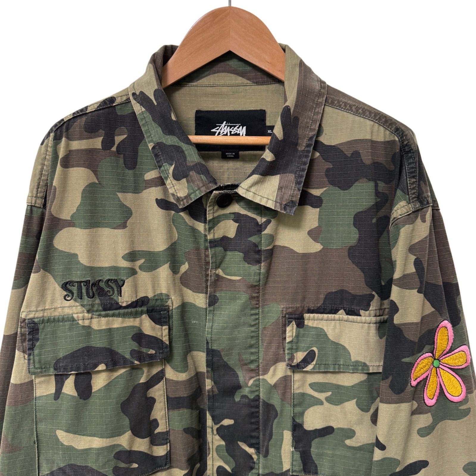 Stussy 迷彩 ミリタリージャケット STYSSY ミリタリージャケット XLサイズ 迷彩柄 ステューシー