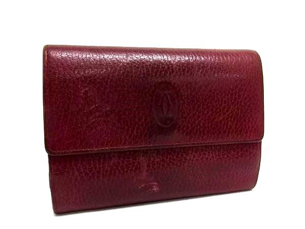 Cartier カルティエ マストライン レザー 三つ折り 財布 ウォレット