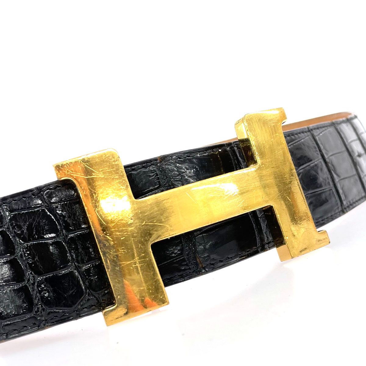 素敵❣️HERMESエルメスベルトレディースブランドブラックコンスタンス HERMES エルメス コンスタンス ベルト ブラック/ゴールド