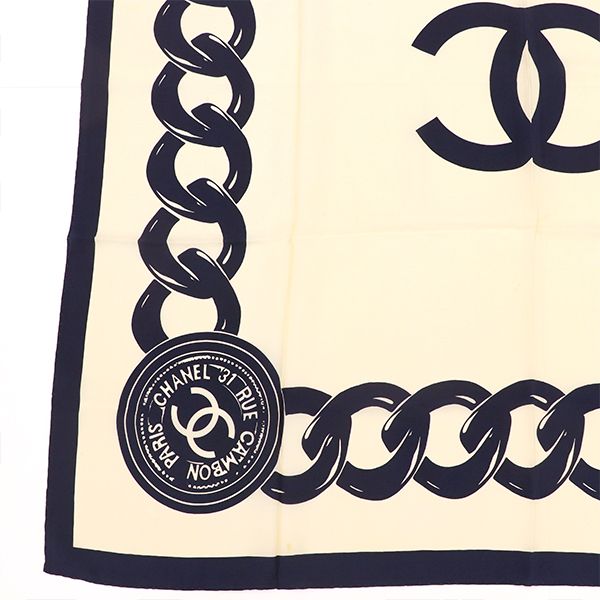 CHANEL スカーフ チェーンモチーフ CCロゴ入り シルク 高級感 楽天市場】CHANEL シャネル スカーフ チェーン柄 シルク ココ