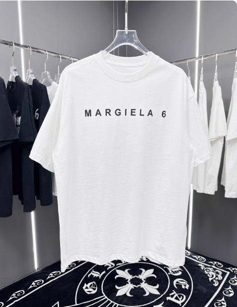 Maison Margiela メゾンマルジェラ TEE Tシャツ ブラック ・ホワイト MARGIELA 6 男女兼用 サイズ(S-XL)