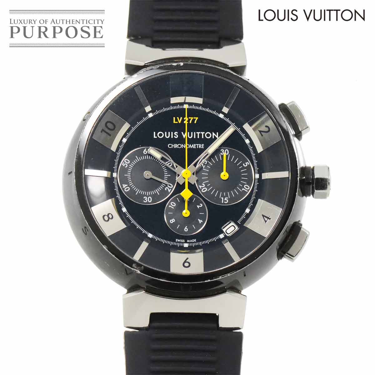 LOUIS VUITTON タンブールイン ブラック GMT(ベルトのみ) ルイ 