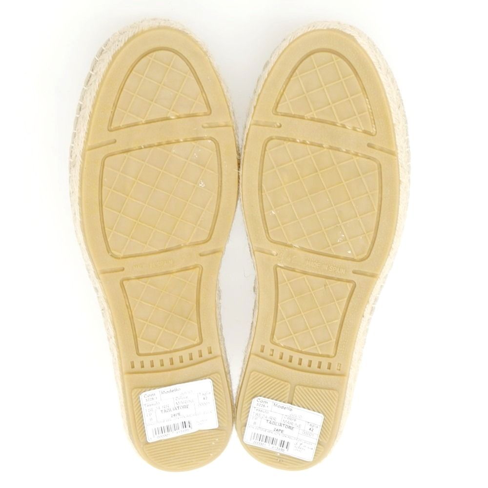 タリアトーレ ジュート エスパドリーユ シューズ ベージュxネイビー サイズ42 メンズ