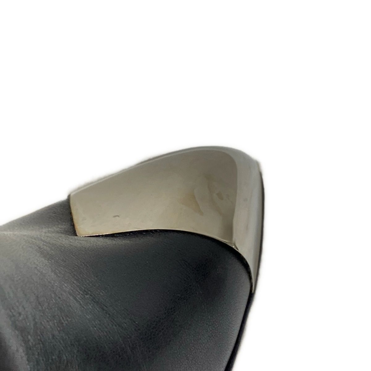 限界 CELINE セリーヌ ショートブーツ 38 レディース - 黒 メタルトゥ レザー