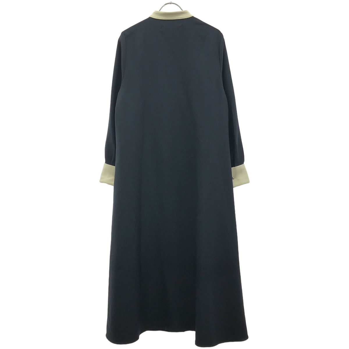 SHIPS any シップス エニィ NAVY BLUE ダブルクロス Aライン シャツ