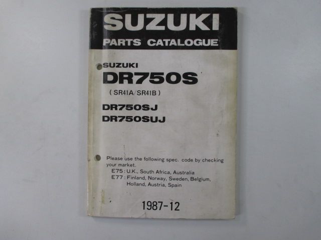 DR750S パーツリスト スズキ 正規 中古 バイク 整備書 SR41A SR41B