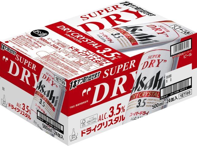 ビール アサヒ スーパードライ ドライクリスタル 500ml×2ケース
