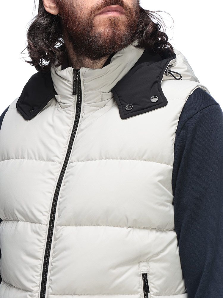 MOORER ムーレー フード着脱 フルジップ ダウンベスト FIRESKT USTAUSTRALIA_COM_AU