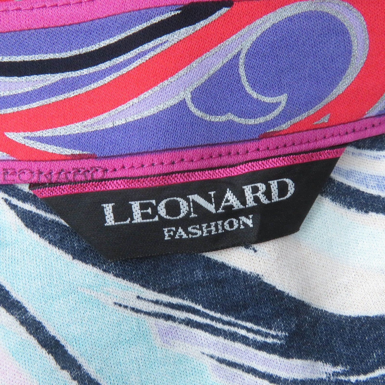 極美品☆LEONARD FASHION レオナール ファッション コットン100％ 総柄  