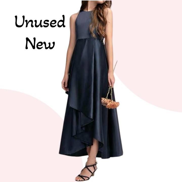 フォーマル ワンピース 160 ロング サテン ノースリーブ おしゃれ レディース