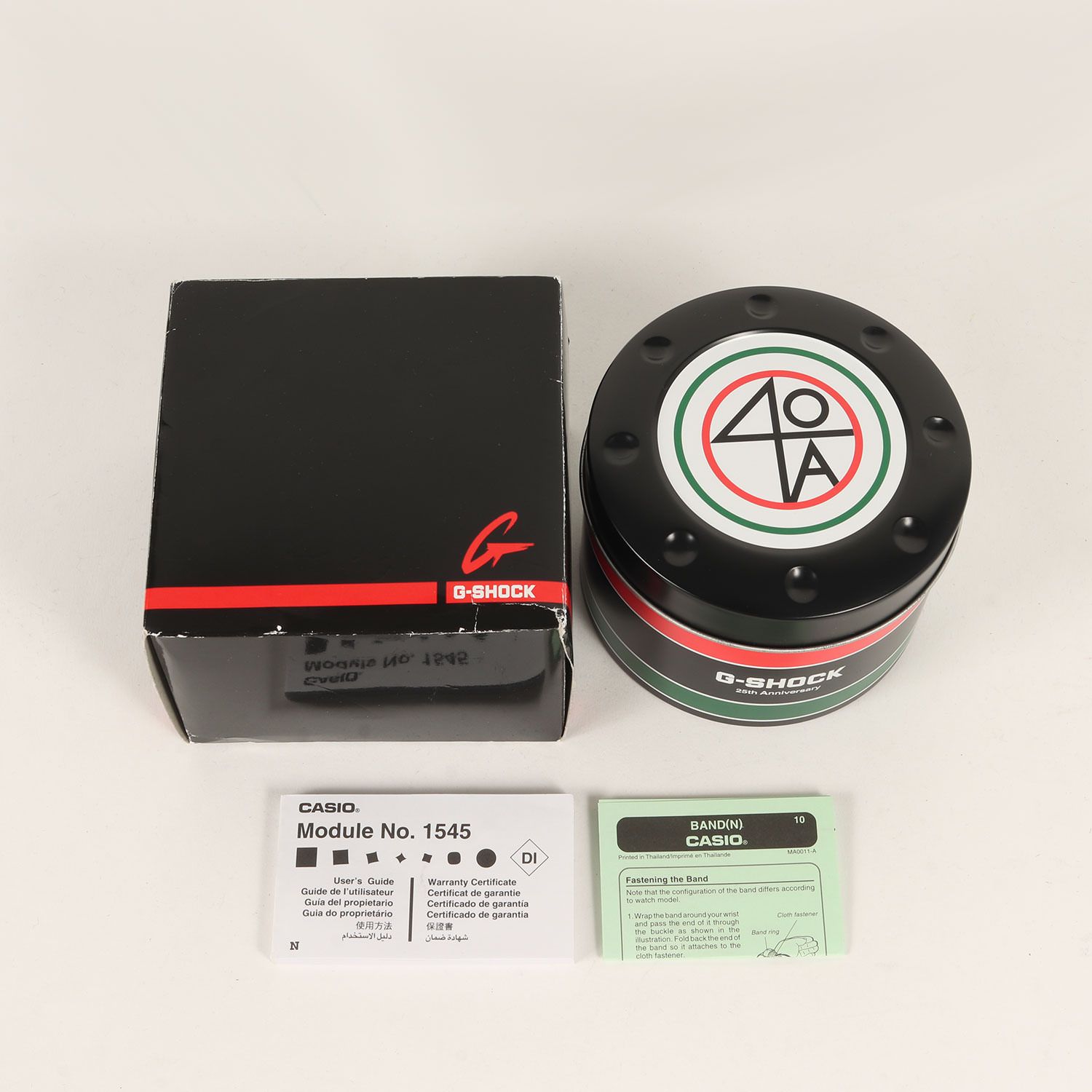 美品 G-SHOCK ジーショック 海外限定 40 ACRES and MULE FILMWORKS DW-5000SL-1DR 25周年記念 Spike Lee 腕時計 ウォッチ ブラック 黒 2008年 コラボ CASIO カシオ【メンズ】【中古】 G-SHOCK ジーショック 海外限定 40 ACRES and MULE FILMWORKS DW