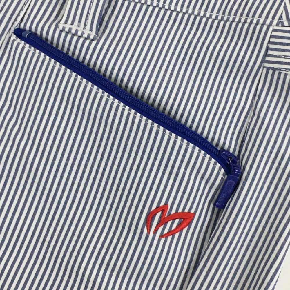 美品】マスターバニー パンツ グレー×白 ストライプ レディース