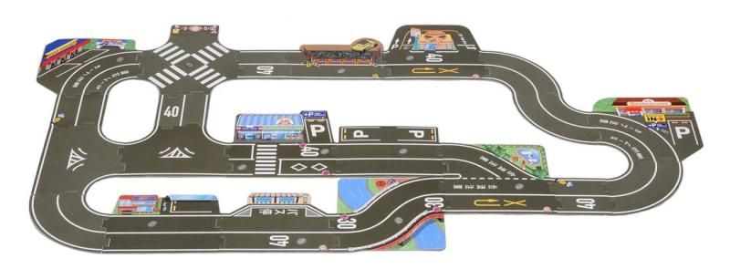 タカラトミー TAKARA TOMY トミカワールド 街がひろがる つながる道路 W245×H245×D50mm グレー
