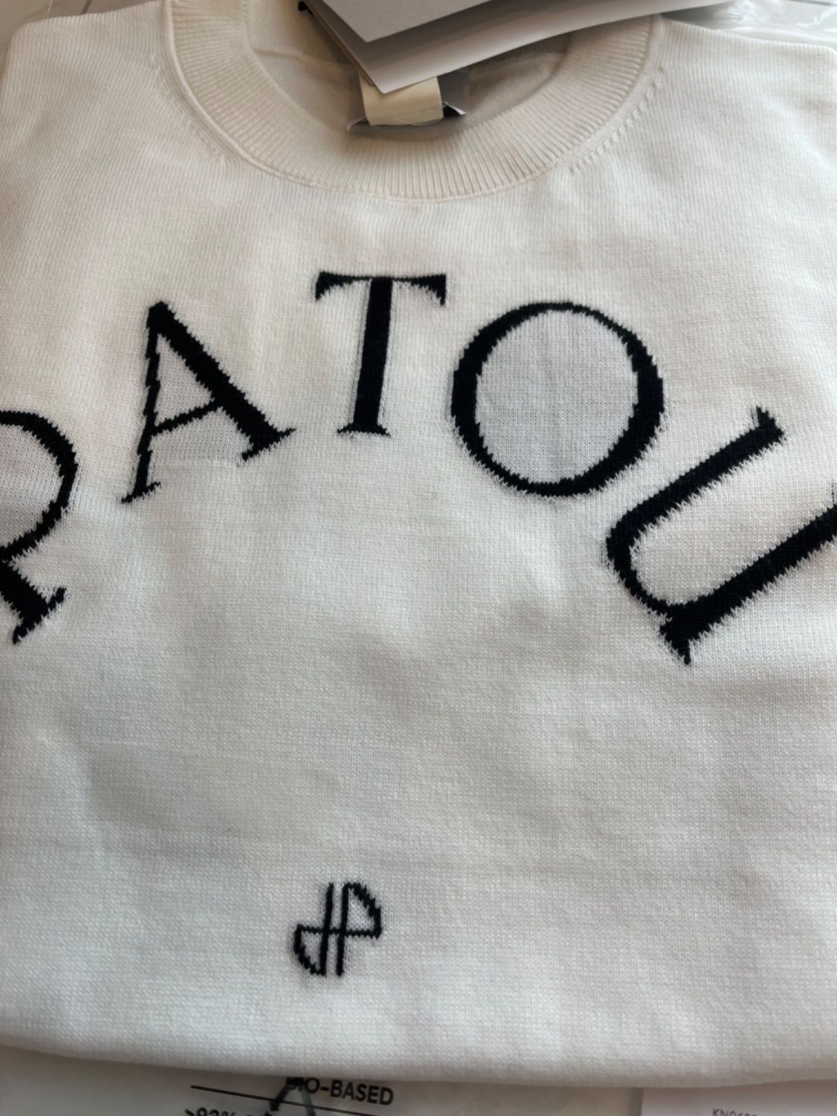 PATOU パトゥ コットンブレンド ジャカードニット サマーニット