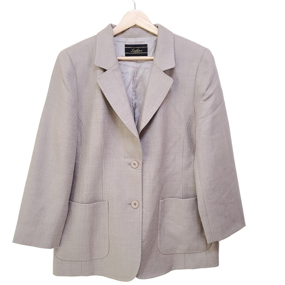 Leilian レリアン ジャケット サイズ13 L レディース - ベージュ 長袖|秋|冬