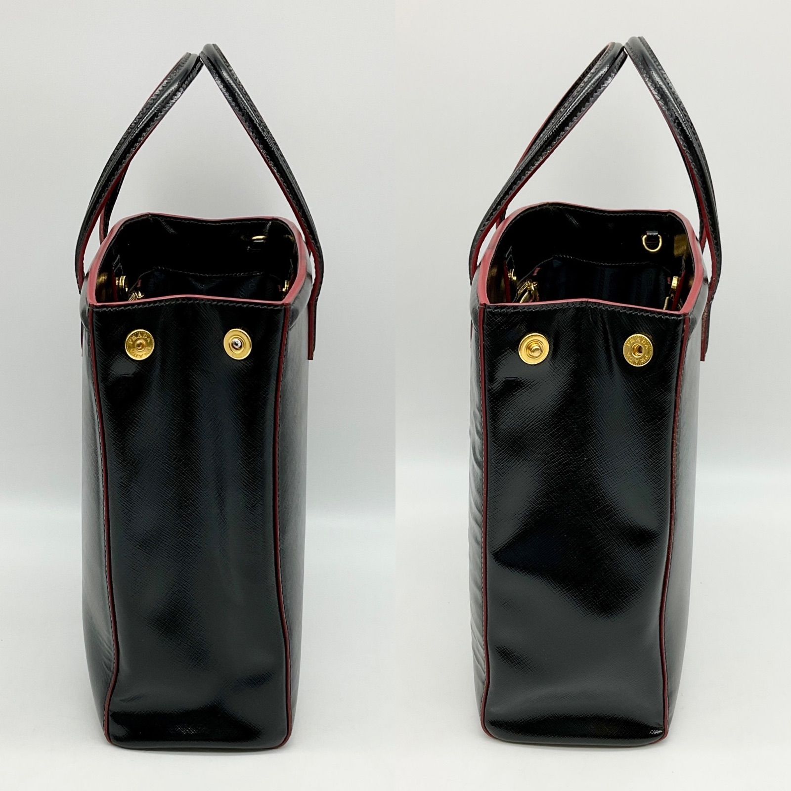 PRADA プラダ サフィアーノ 2WAY トートバッグ レディース エナメル 
