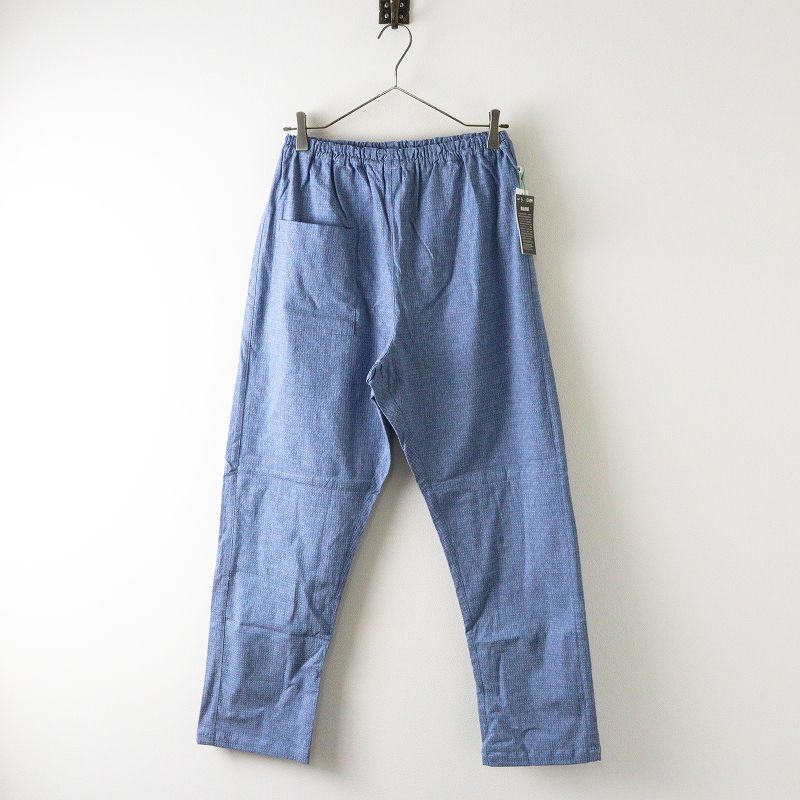 ♥ うなぎの寝床 宮田織物 MONPE Stretch MIYATA ITA もんぺパンツ L|サックスブルー ボトムス 2400014491319