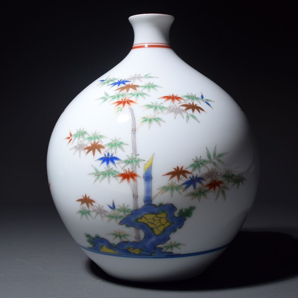 有田焼 深川製磁 宮内庁御用達 松竹梅 花瓶 花入れ 花生け