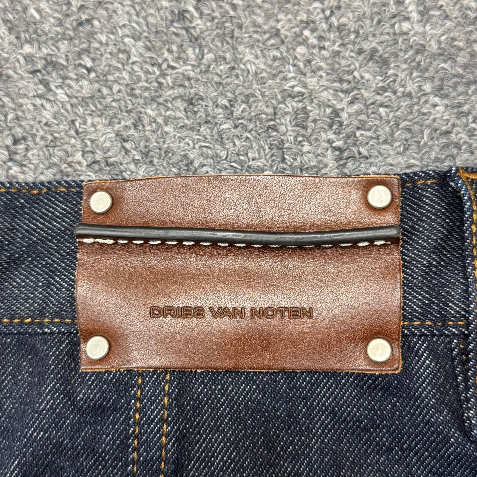 Dries van noten Pila ウエストゴム ワイド デニムパンツ DRIES VAN NOTEN プリーツ ワイドデニムパンツ | ブルー