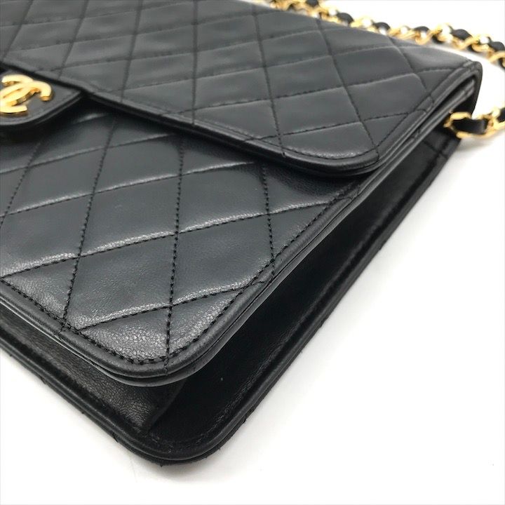美品 CHANEL シャネル ココマーク プッシュロック ラムスキン