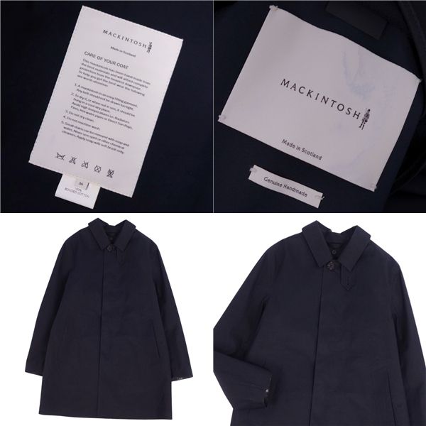 マッキントッシュ　3WAY ステンカラーコート ライナー チェック ゴム引き 美品 マッキントッシュ MACKINTOSH コート ゴム引 ステンカラーコート