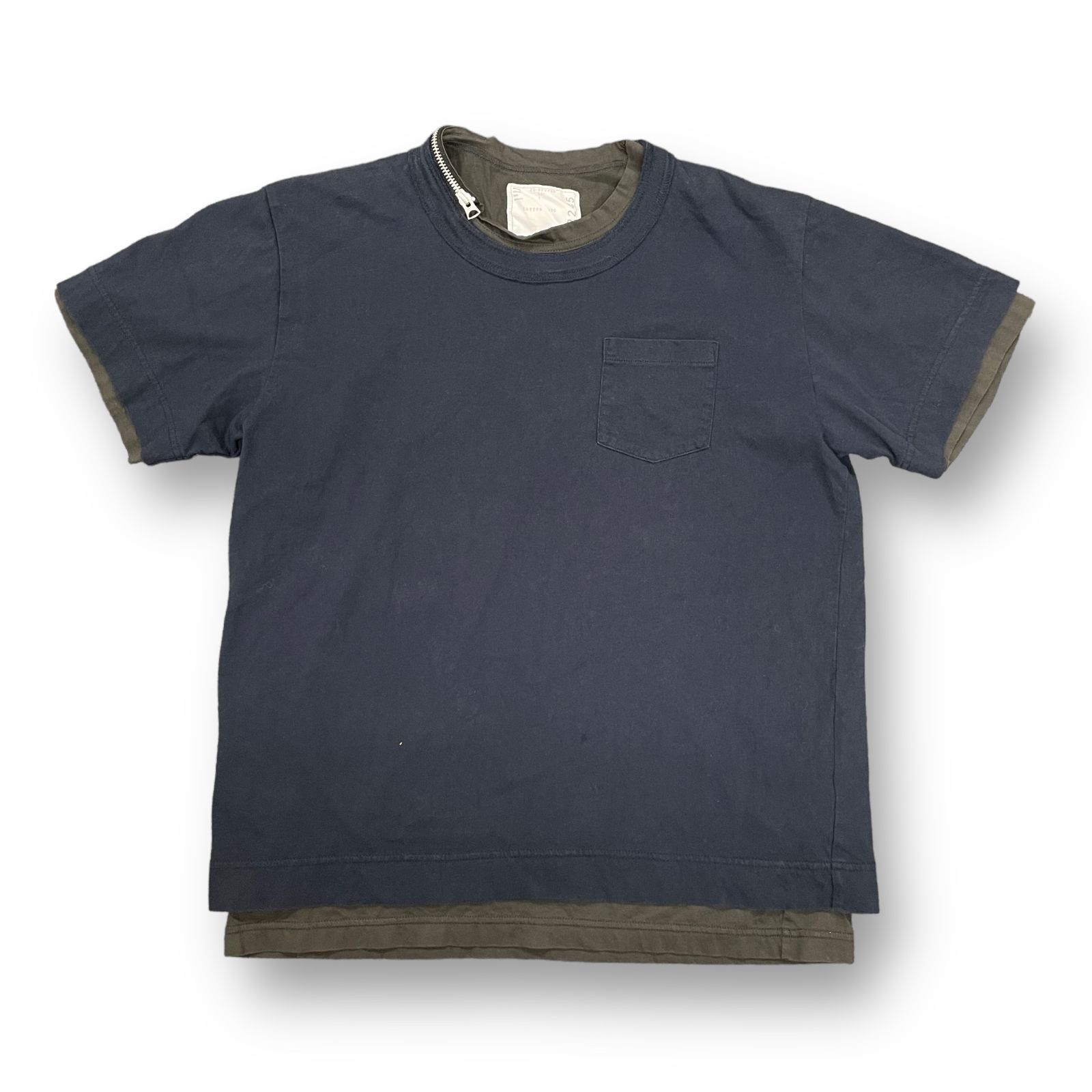 sacai サカイ　Tシャツ　トップス sacai 20SS レイヤードネックジップ Tシャツ サカイ 20-02245M 1