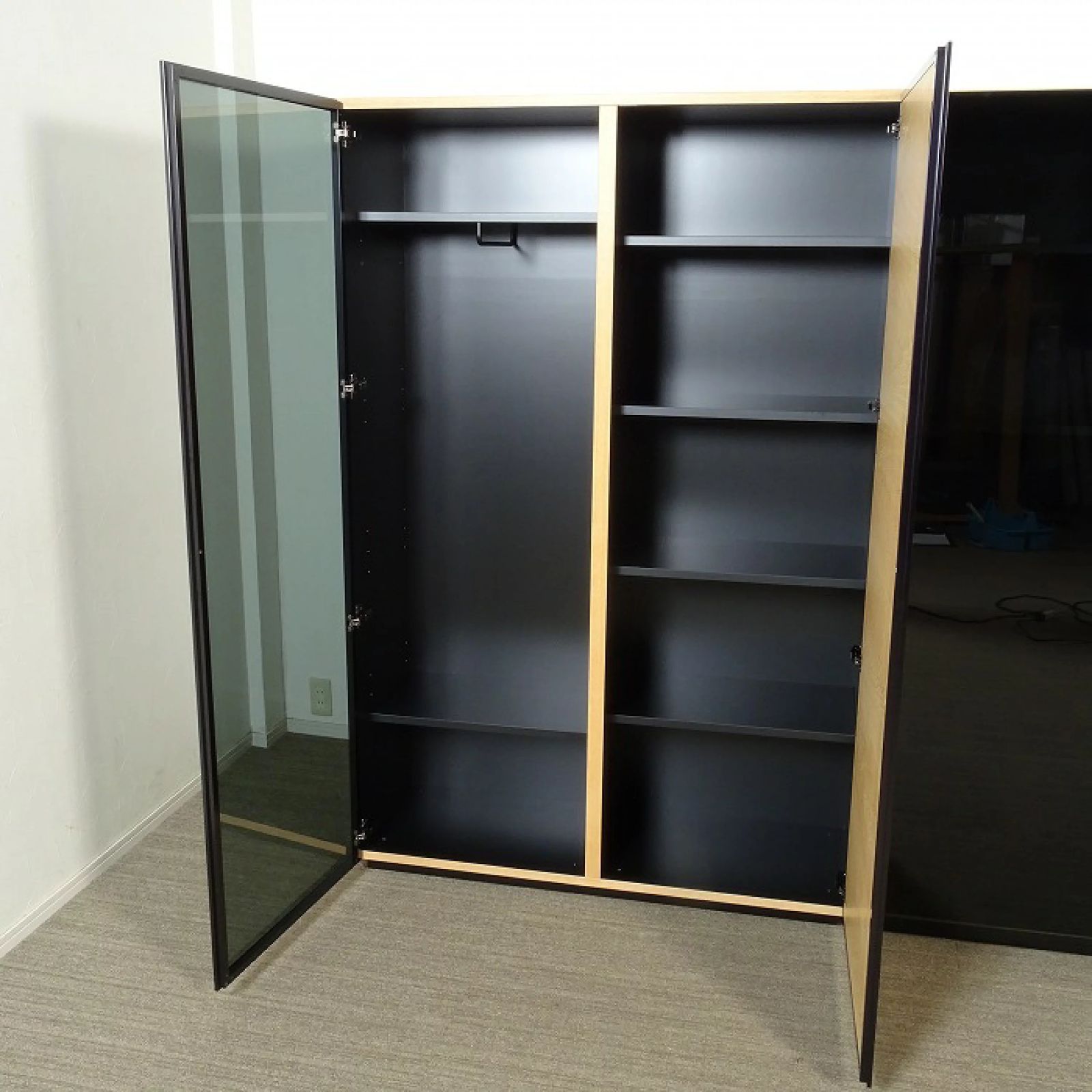 ガラス オーク材