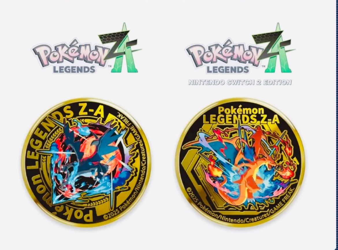 ポケモンレジェンズＺＡ イオン購入特典 オリジナル金バッジ メガリザードンX ポケモンレジェンズZA 購入特典 イオン メガリザードンX リザードンY金