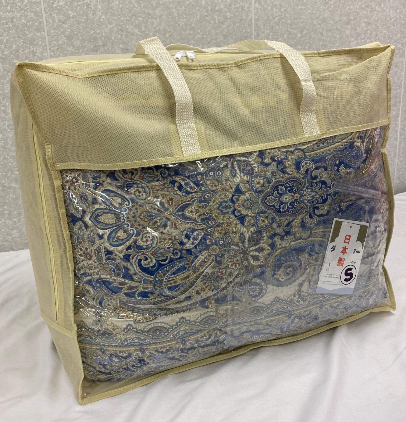 新品！滑らかルーサ生地 立体キルト 羽毛掛布団 ダウン８５% ＳＬ