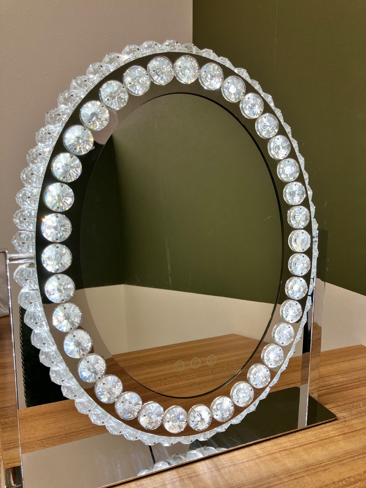 Francfranc 風 ハリウッドミラー 動作 済 クリスタルミラー LEDライト 3色切り替え 無限グラデーション NEXPOTALLINN_EU