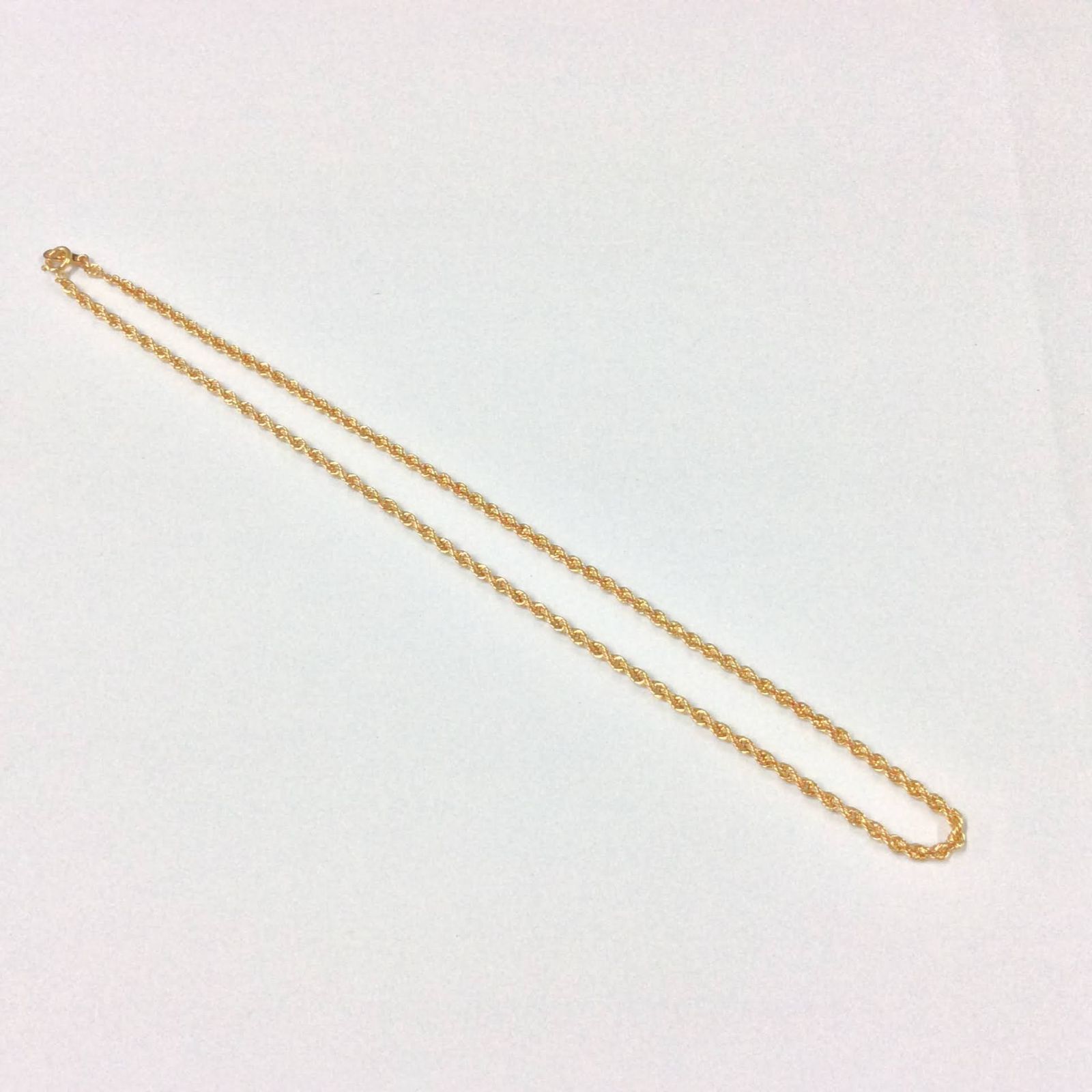 ネックレス 全長34cm 重量2.22g 750/18金 スクリューチェーン ITARY 