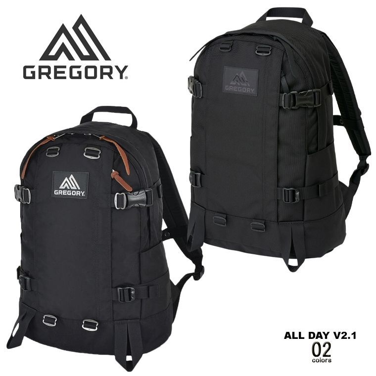 GREGORY グレゴリー オールデイ ALL DAY V2.1 バックパック バックパック 鞄 かばん B4サイズ対応 バッグ 自転車用 メンズ レディース レジャー アウトドア キャンプ ユニセックス 男女兼用 PC収納 24L 黒 ブラック 通勤 通学