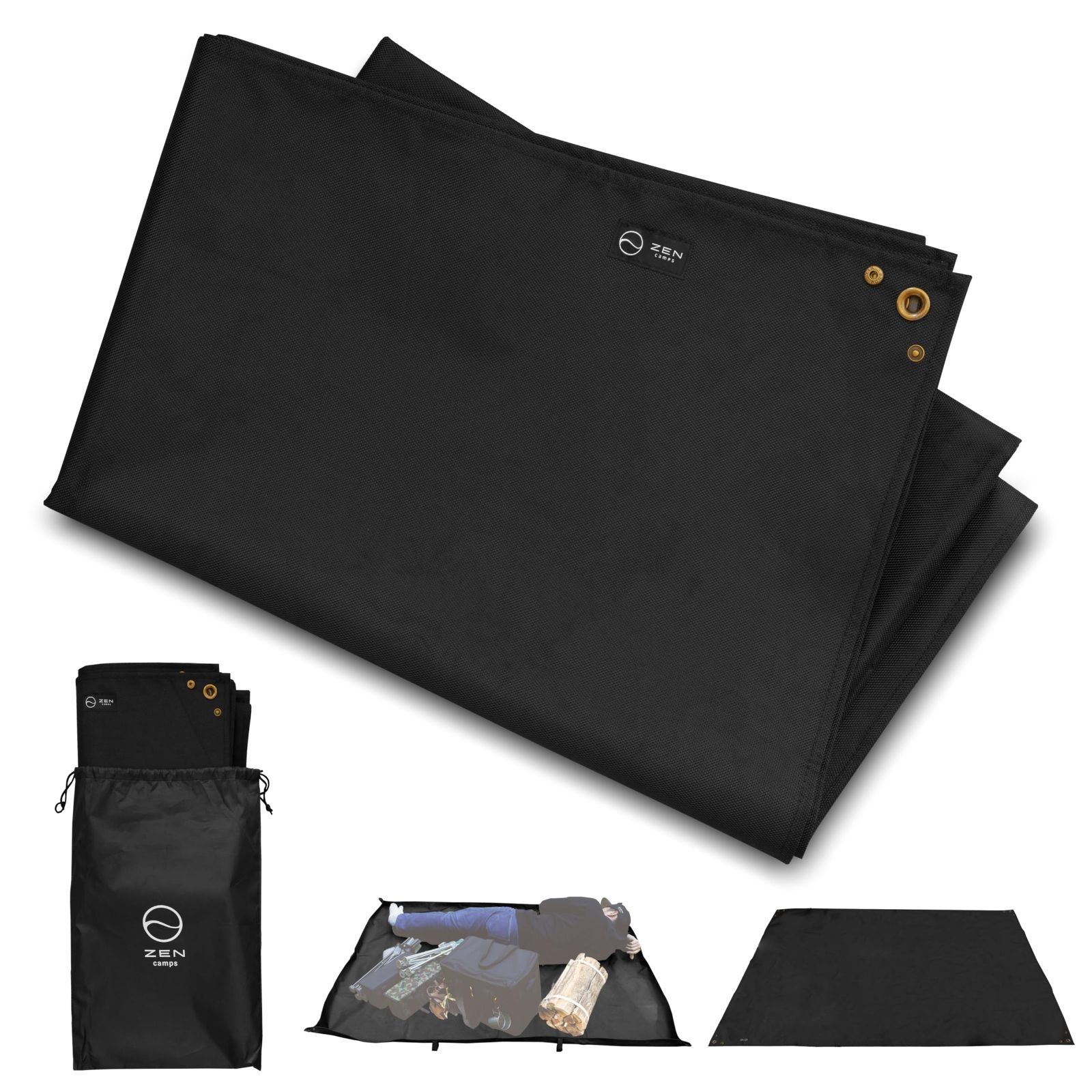 Style バスタブ型 ZEN Camps グランドシートレジャーシート テント 195×136m 防水 両面撥水 厚手1680D 高耐久 耐摩耗 収納袋付き キャンプ アウトドア ピクニック バスタブ型