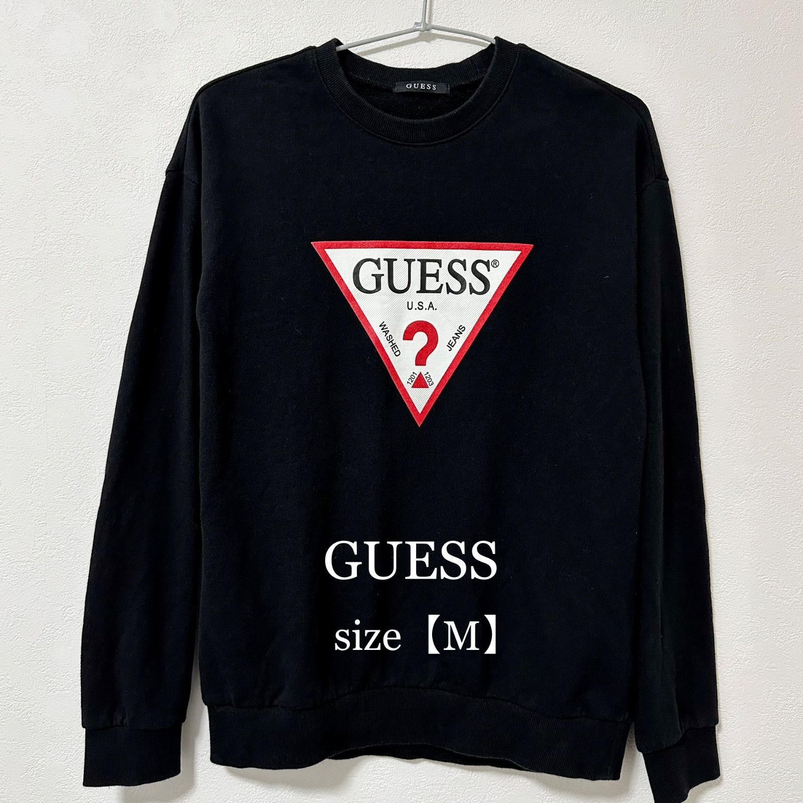 GUESS ゲス ロゴスウェット 赤 USA製 Mサイズ - 通販 - gofukuyasan.com