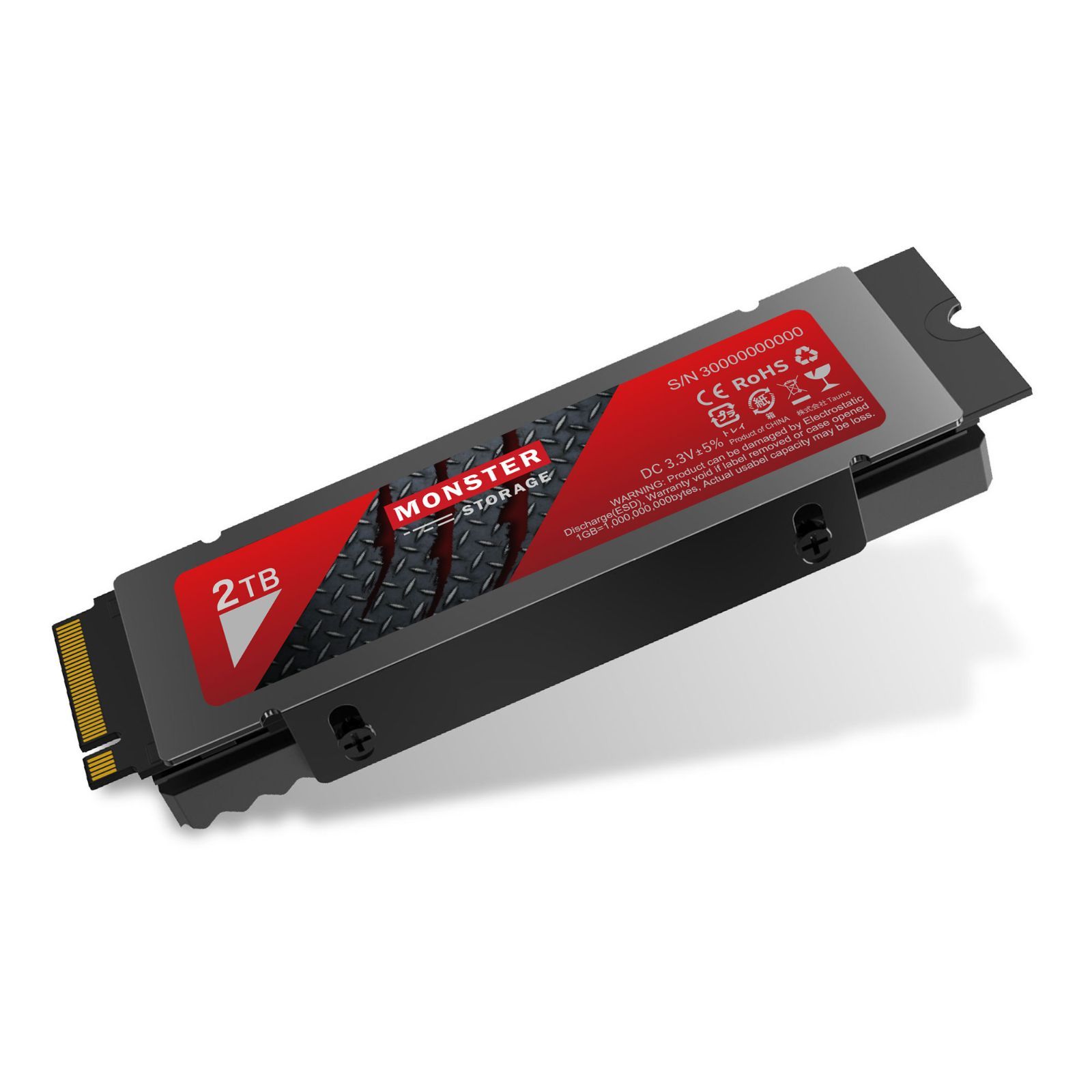 Monster Storage SSD 2TB NVMe PCIe Gen4 PS5確認済み