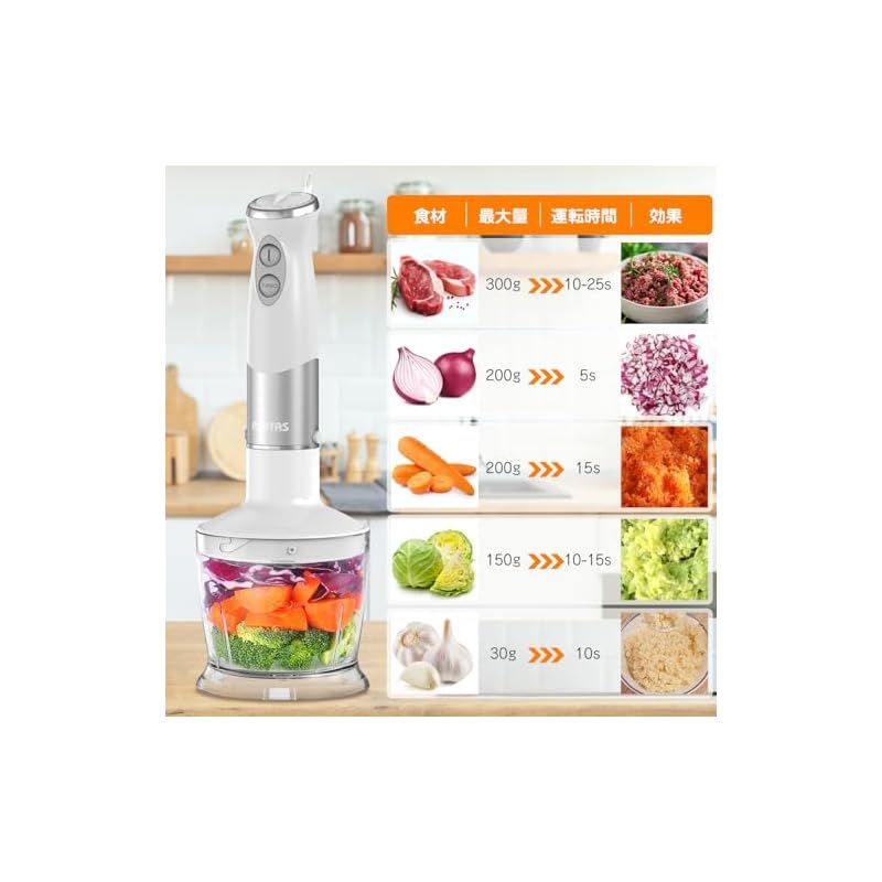 ハンドブレンダー 1台7役 強力 離乳食対応 時短料理 ハンドミキサー 鍋