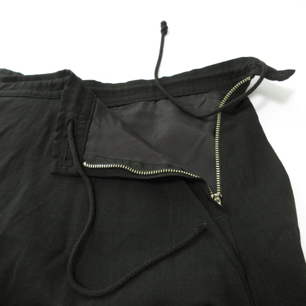 WOOL GABARDINE ASYMMETRIC SKIRT(XS Black): Vintage 1.1｜THE