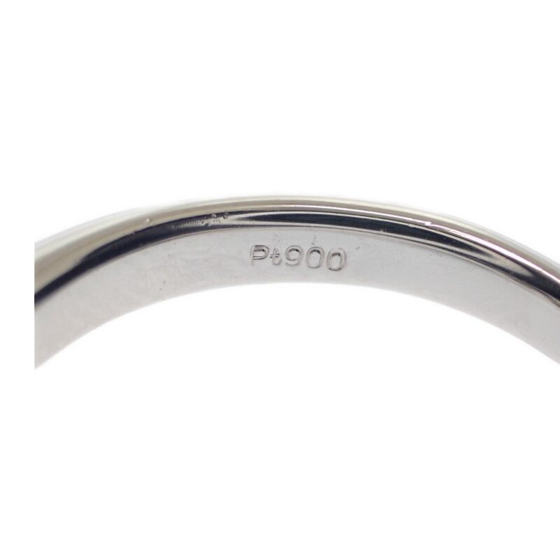 中古】デザインジュエリー パールリング ダイヤモンド Pt900 プラチナ  