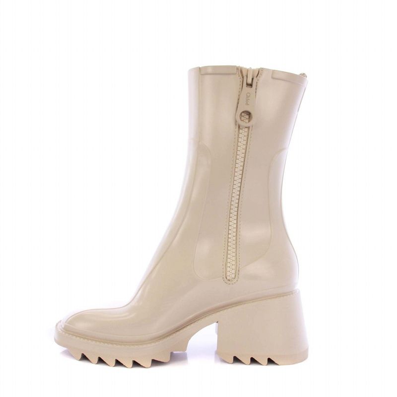 Chloe Betty クロエ レインブーツ ベージュ 37 クロエ CHLOE BETTY ベティ レインブーツ 長靴 ラバー 37