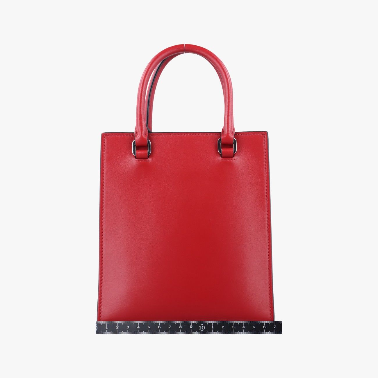 プラダPrada三角エンボスロゴレッドレザー272 3 - メルカリ