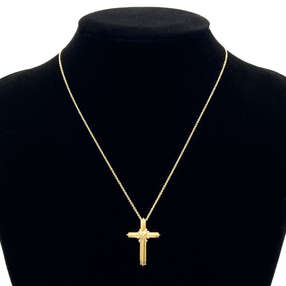 TIFFANY&CO. ティファニー シグネチャー クロス ネックレス K18