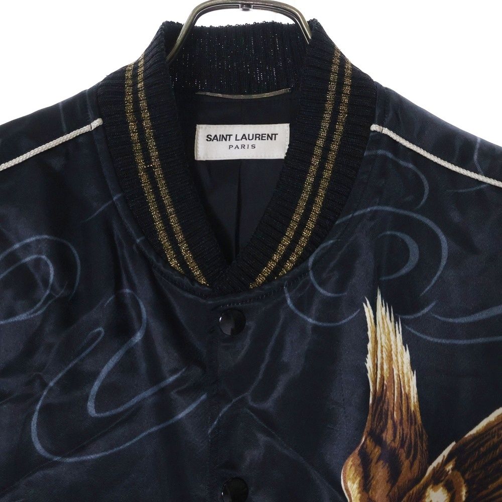 ゆたサンローランパリ 16SS 鷹虎スカジャンスーベニアブルゾン メンズ