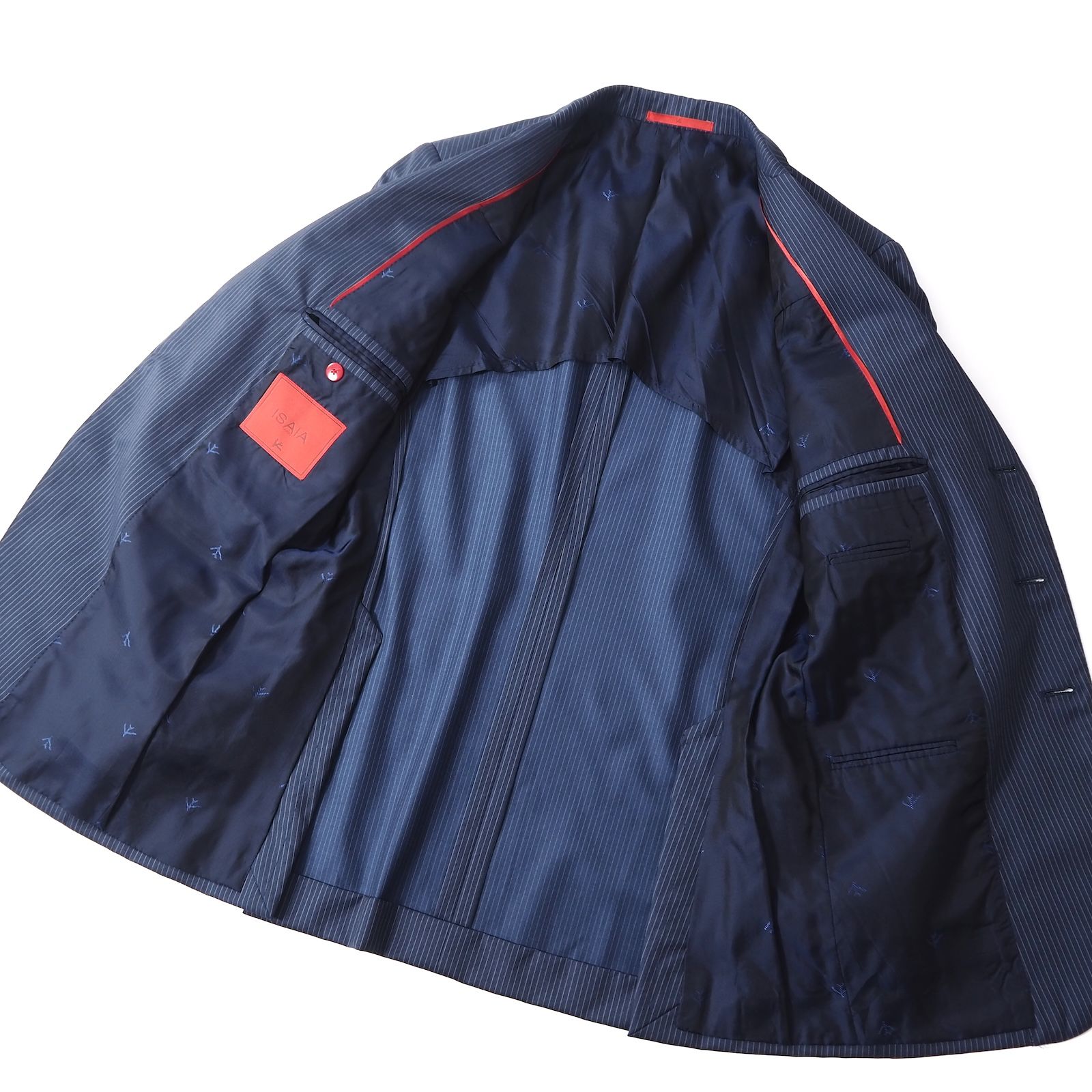 ☆目玉商品 ISAIA最高級生地 濃紺スーツセットアップ メンズMサイズ