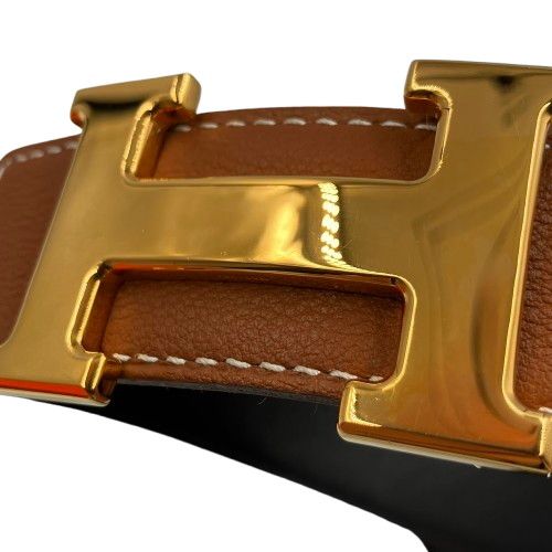 HERMES エルメス Hバックル フォーブル&レザーベルト ゴールド